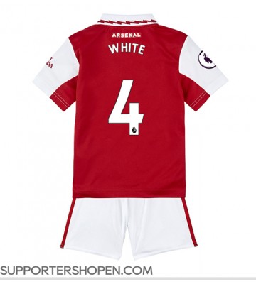 Arsenal Benjamin White #4 Hemmatröja Barn 2022-23 Kortärmad (+ korta byxor)